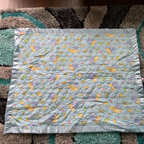 Homemade Baby Quilt, Elephants Ducks Giraffe Frogs - Picture 2 of 3